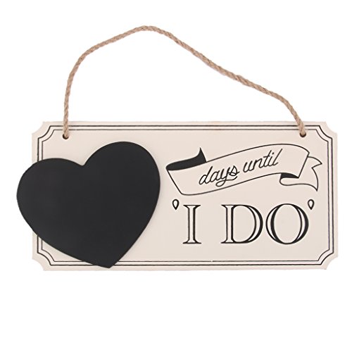 "Days Until I Do" Wooden Chalkboard Sign Vintage Wedding Countdown Sign #TOP5