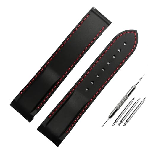 Bracelet silicone incurvé 20mm élégant pour boîtier Omega Speedmaster
