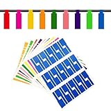540 Piece Self Adhesive Cable Label Set 9 Assorted Random Colors for Electronics Network Office Organization Printer Compatible Wire Tags