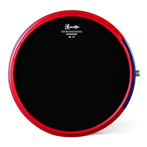 HUN Drum Practice Pads,12 Inch Real Feel Silicone Practice Pad, Sand-Wire Integrated System