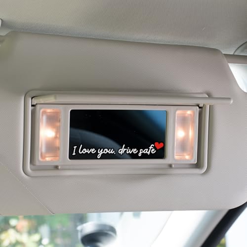 Image of 12Pcs I Love You Drive Safe Mirror Stickers, Cute Car Stickers for Women, Vinyl Waterproof Car Decals for Rearview Mirror Window Windshield, Funny Show Love Sticker for Auto Accessories (Mixcolor)
