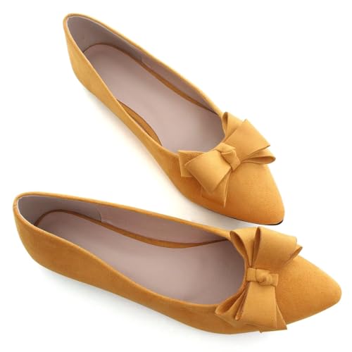 Image of SAILING LU Women's Bow-Knot Pointed Toe Ballet Flats