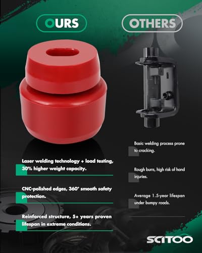 SCITOO Body Mount Kit Body and Cab Mount Bushing Kit Compatible With 1999-2014 for Chevy Silverado & Sierra 1500/2500 2WD/4WD Polyurethane Body Cab Mounts & Washers - Thumbnail 4