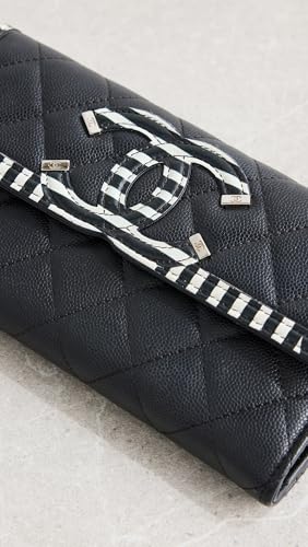 Chanel Women's Pre-Loved Cruise Line Long Wallet, Black, One Size4