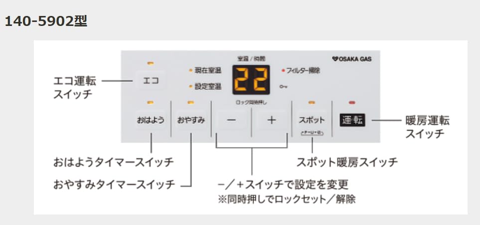 Amazon | 【都市ガス用】大阪ガス [スタンダードモデル] 140-5902-13A 