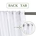 NICETOWN Linen Like Sheer Curtains - White Half Window Tiers Linen Like Texture Semitransparent Sheer Tiers Valance for Kitchen/Cafe, 55