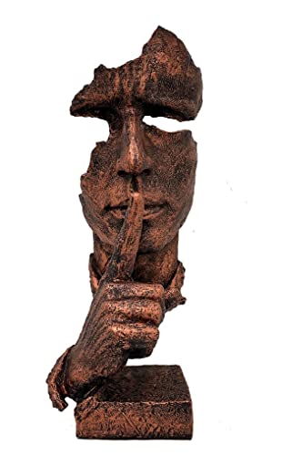 Abstract Sculptures Face Statues, Craftsman Handicrafts,The Thinker Statue/Keep Silence Sculpture (Copper) #TOP7
