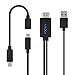Aibocn MHL Kit Universal MHL Micro USB to HDMI Cable 6.5 Feet/2M 1080P HDTV Adapter for Samsung Galaxy S5 S4 S3 Note 3 (N5100 N9000 N9006) Note 8.0 HTC LG and More MHL-enabled Phones