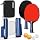 Table Tennis Rackets Set, Ping Pong Paddles Set of 2, Including Ping Pong Paddles, Balls, a Ping Pong Net and a Portable Case