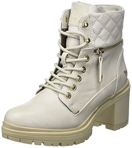 Preisvergleich Produktbild MUSTANG Unisex Schnuer-Stiefelette, Ivory, 39 EU