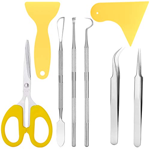 Ecraft 9908 TOOL SET Vinyl Weeding Tool Set: Vinyl Weeding Craft Basic Kit 8 Pieces Including Tweezers & Spatula & Weeders & Scraper & Scissor cover