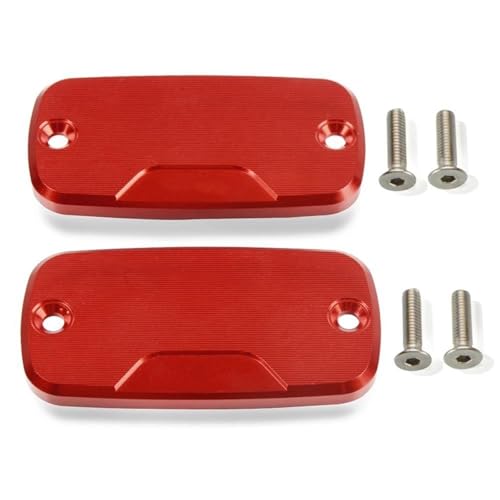 Couvercle de réservoir liquide frein Hornet 600 et 900 aluminium CNC rouge