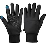 Monimo Winterhandschuhe für Damen und Herren, wasserdicht, zum Radfahren, Fahren, Laufen, für kaltes Wetter, Schwarz, XL