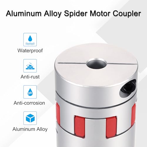 QUARKZMAN Flexible Wellenkupplung 12mm bis 20mm Aluminium Pflaumekupplung L50 x D40mm Klauenkupplung Spinne Wellenverbinder für 3D Drucker DIY CNC Maschine Schrittmotor