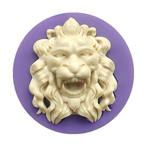 Lion Head Silicone Molds, Runloo Animals Lion Cake decoration tool, chocolate mold, fondant mold Candy silicone mold Cover
