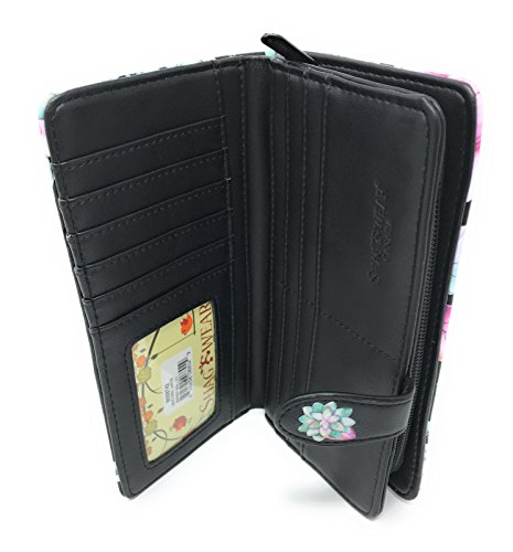 Shag Wear Unicorn Large Animal Wallet for Women or Teen Vegan Faux Leather 7" Black4