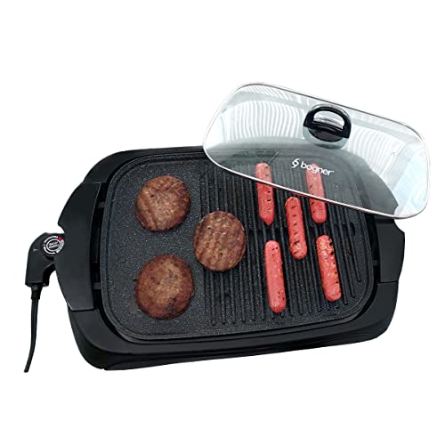 Reviews de Woks eléctricos los más solicitados. 44 BOGNER Parrilla eléctrica para interiores con recubrimiento antiadherente y tapa de vidrio. Superficie 40 x 30cm, Fácil de limpiar y usar. Cuenta con regulador de temperatura...