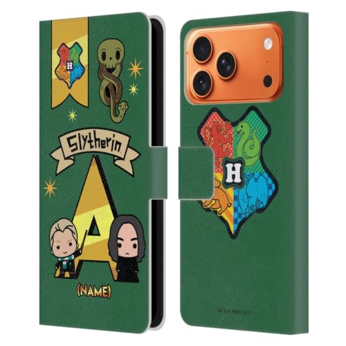 Étui portefeuille personnalisé iPhone 17 Pro Max Harry Potter protection cuir Serpentard