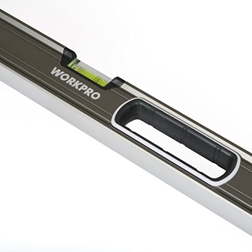 WORKPRO W002901A 4-Piece Measuring Tool Set, Torpedo, Spirit Level, Tape Measure with Carrying Bag