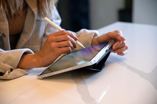 Image of STM Dux Plus Case for iPad 10.9 inch (10th Gen) - Black | Transparent Back Panel, Apple Pencil Compatible, Military-Grade Drop Protection, Magnetic Closure, Slim & Durable Protective iPad Cover