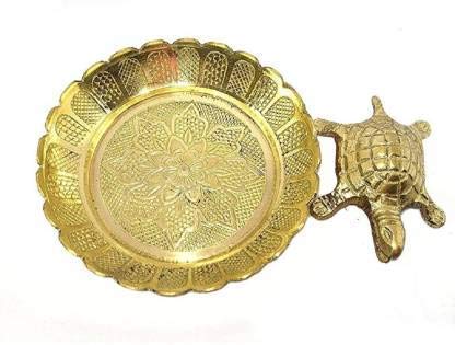 Image of Shiv Home World Brass Turtle Vastu Tortoise in Brass Plates Set of 6