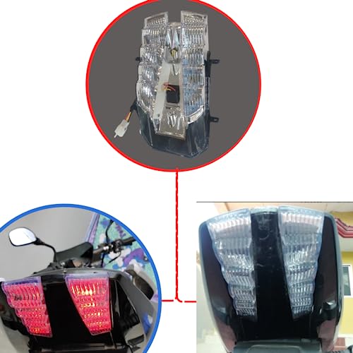Image of Bike Rear back light for Pulsar UG 3 Tail Light Motorbike Led tail light for Bajaj (Pulsar 150, Pulsar 220, NS200p /125 Pack of 1)