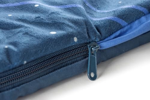 Image of Jay Franco Kids Slumber Bag and Pillow - 54 x 27 Inch Comfy Indoor Sleeping Bag for School and Sleepovers, 2 Piece Set, Blue - Star Wars
