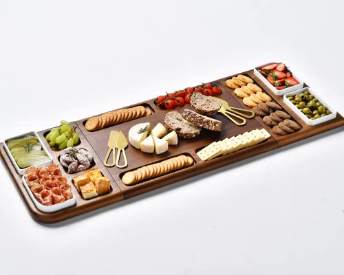 Shanik Premium Charcuterie Board - Magnetic Cheese And Meat Board, Double-Sided Serving Tray And Cutting Board - Gift For Any Occasion Quality Assured Without Engraving #TOP6
