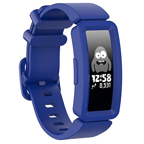 SPOBIT Compatible with Fitbit Ace 2 Bands for Kids 6+,TPU Silicone Bracelet Accessories Sport Strap Boys Girls Wristbands for Fitbit Inspire HR & Ace 2