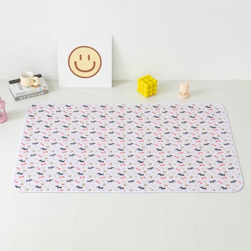 BIBAPUり ペット用おしっこマット ペットマット トイレシート 下敷き マット 大判 多重構造 防水 速乾 介護 丸ごと洗える 滑り止め中型 大型 犬・猫 犬用 繰り返し利用可能 (ホワイト)