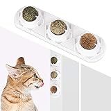 WoLover Catnip Wall Ball Toys – Rotatable Cat Snack Edible Balls with Natural Healthy Catnip |...