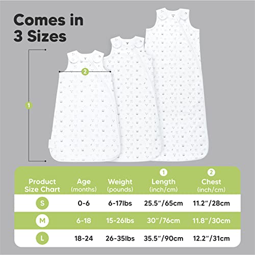 Image of 1-Pack Organic Baby Sleep Sacks, 100% Cotton 0.5TOG (KeaStory, 6-18M) | Soft Breathable, Baby Wearable Blanket, Toddler Sleeping Sack 6-18 Months, Easy to Wear Transitional Swaddles for Newborns