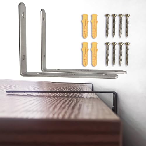 Image of Cabinet Anti Tip Kit, TUPSKY Stainless Steel Baby Proofing Furniture Anchors, Secures 400 lbs for Bookshelves/Cabinets, Earthquake Resistant to Keep Baby & Pet Safe from Falling Furniture (2 Pack)