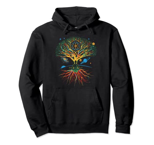 Geometría Sagrada Meditación Yoga Espiritual Psychedelic Psy Sudadera con Capucha