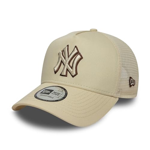 New Era New York Yankees Cappello da Camionista MLB Outline E-Frame Beige