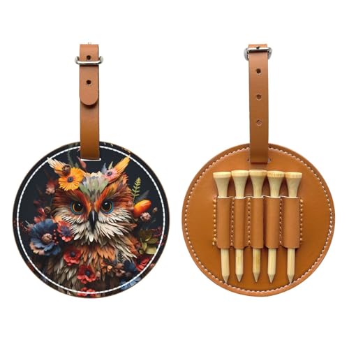 Creative Animal Modeling Brown Golf tee Storage Bag - Durable and wear-Resistant Golf Accessories