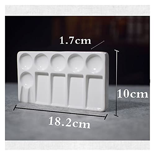 Paleta de pintura de cerámica rectangular para artes y manualidades 5