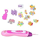 Nurnesy Auto Hair Braiding Tool Automatic Hair Braider Set for Kids, DIY Electric Hair Styling Toy with Colorful Accessories, Head Styling Toy Set and Hair Tools, Hair and Makeup