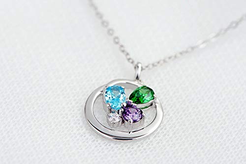 Collier argent 925 anti-ternissement avec pendentif fleur brillant 1.9 carat - 5