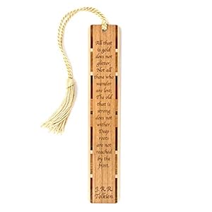 MITERCRAFT Holz Lesezeichen mit Tolkien Gravur