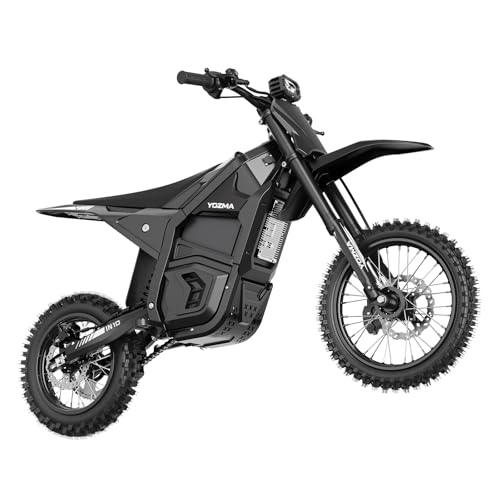 Yozma IN10 Electric Dirt Bike, 2600W 40MPH Electric-Motorcycle with 48V/23AH Battery Ebike, Full Hydraulic Brakes and Suspensions Mountain Off-Road E Dirt Bike, for Teens & Adults (Black)