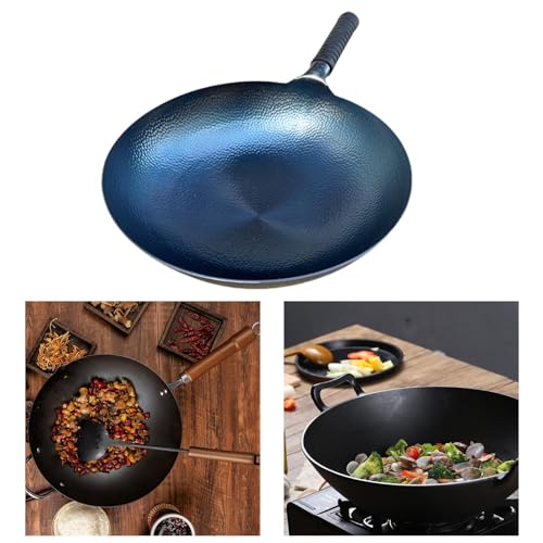 Wok de hierro sin recubrimiento para cocina miniatura 3
