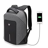 Business Travel Backpack for Men Laptop Backpack Anti Theft with USB Charging Water Resistant College School Computer Bag for Women & Men (Gray)