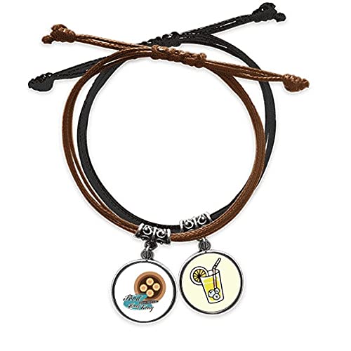 Bracelet corde main shaomai le cadeau original aux nuances jus de citron