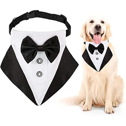 NO Guanyj Hunde-Smoking-Halsbandana, formelles Hochzeits-Bandana Cover