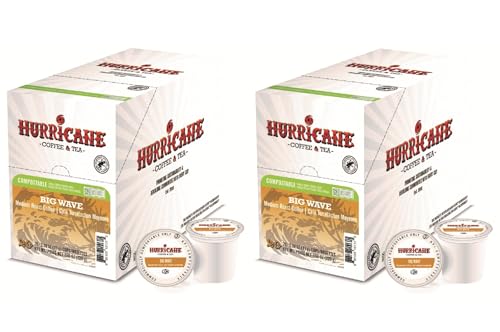 Image of Hurricane Coffee Big Wave, Compostable Coffee Pods - Medium Roast, K-Cup Compatible, 40 Count