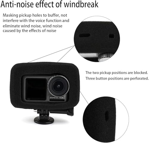 Image of Action Pro Windslayer Cover Compatible with DJI Osmo Action Camera Wind Muff Housing Frame Case Video Noise Reduction Accessory