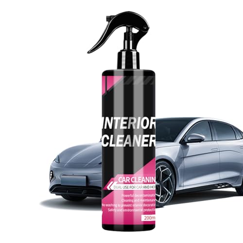 Limpiador para Interiores de Coche, Eliminación de Manchas en Asientos de, Limpiador Multiusos de Acción Rápida 200ml para Detallado de Coches Salpicadero Alfombra Sofá Motocicleta