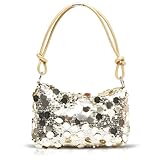 QTKJ Sequin Clutch Purses for Women, Evening Bag, Underarm Bag, Handbag for Wedding, Prom, Parties, Travel(Gold)