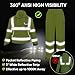 TICONN Hi Vis Rain Jacket and Pants, Waterproof High Visibility Safety Rain Suits, ANSI Class 3 Reflective Rain Gear for Men and Women (Yellow, XL)